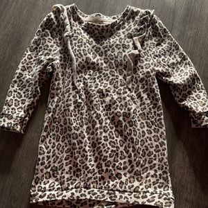 Ping sleeve leopard tunic 5T
